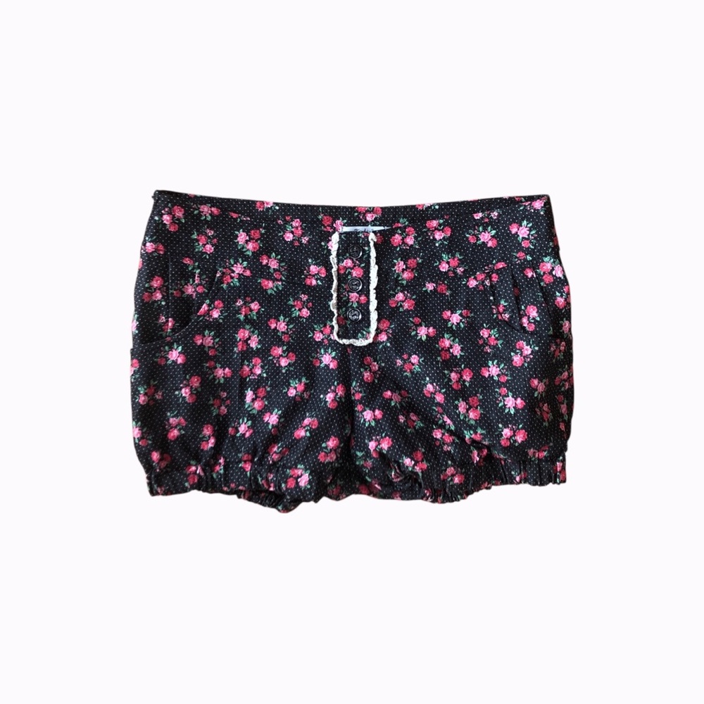 Floral Grey and Pink Bloomer Shorts
